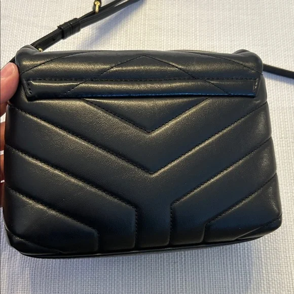 Yves Saint Laurent Black and Gold Crossbody Bag - Picture 9 of 10